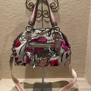 Coach Poppy Petal Print Lurex Rocker bag (Y2K)